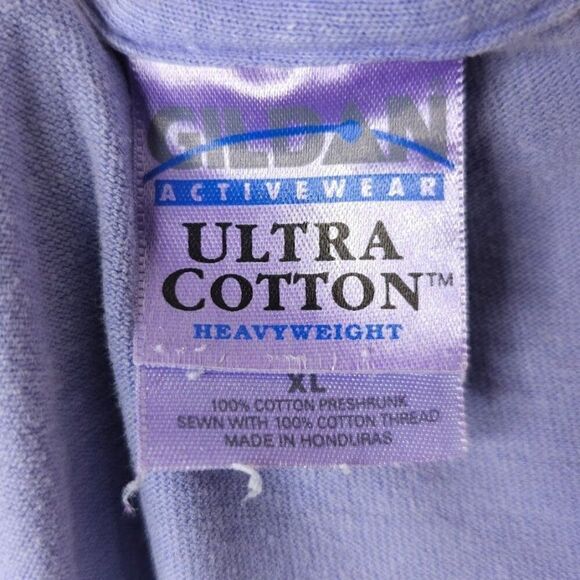 Vintage Christian T Shirt Mens Size XL Purple Iron Cross Sisterhood Bible Verse - Picture 5 of 6